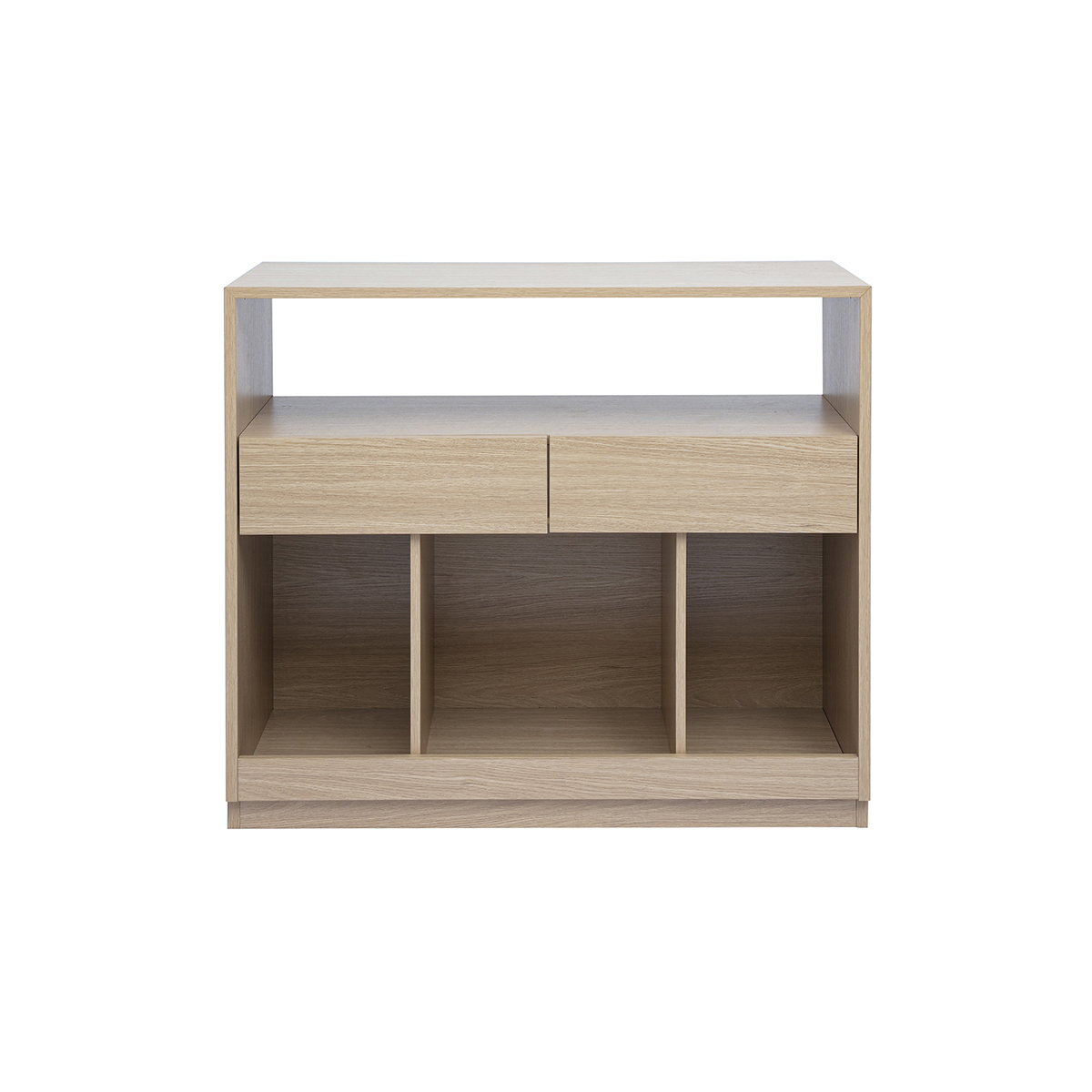 Console con cassetti finitura legno chiaro rovere L100 cm RUBINA