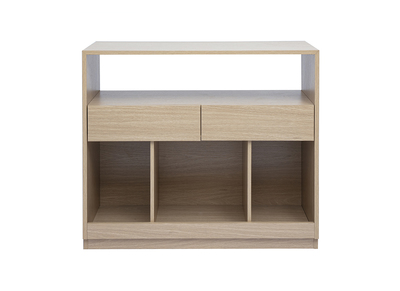 Console con cassetti finitura legno chiaro rovere L100 cm RUBINA