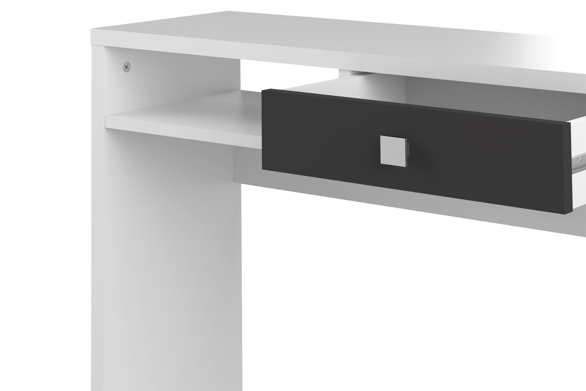 Console da ingresso design bianca e cassetto nero BRUCE