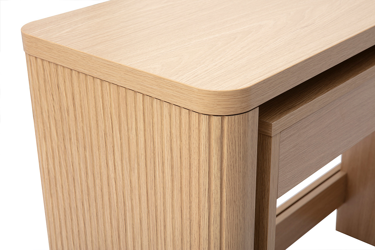 Console d'appoint con cassetti finitura legno chiaro quercia L110 cm ENOLA