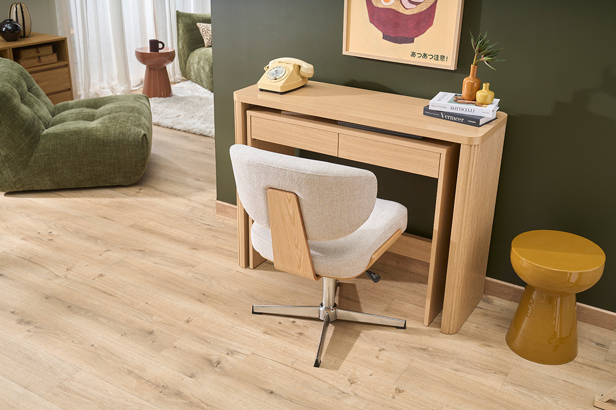 Console d'appoint con cassetti finitura legno chiaro quercia L110 cm ENOLA