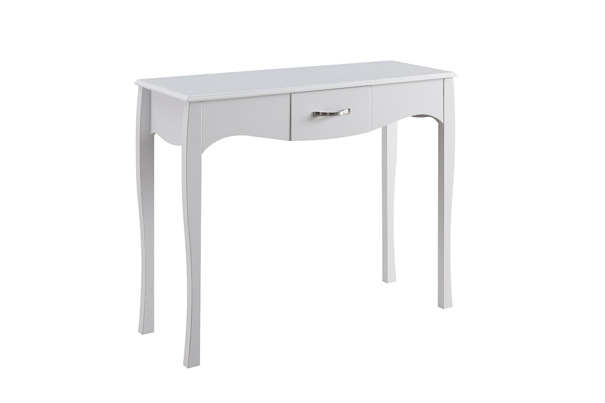 Console design barocca laccata Bianco MARGOT