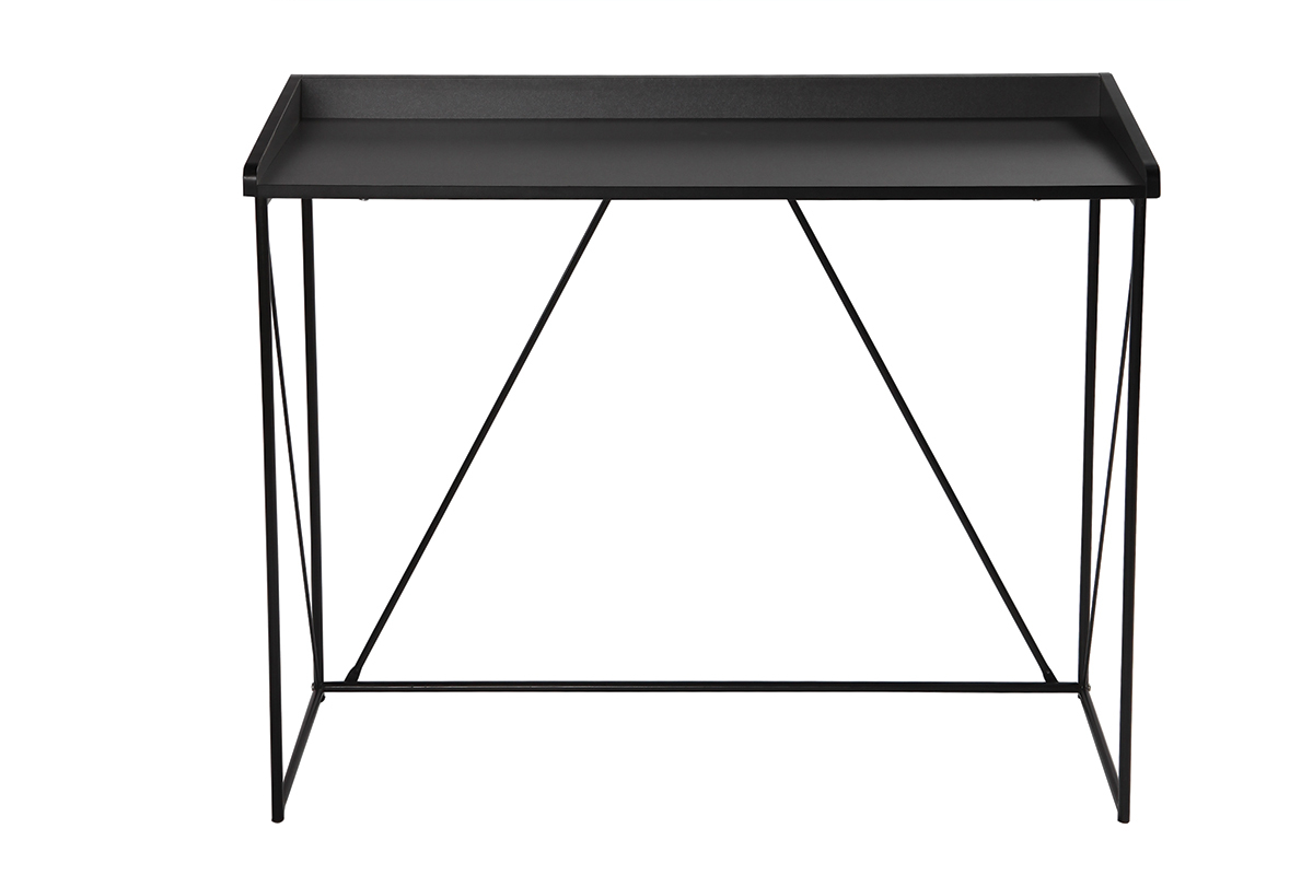 Console design grigio e nero L100 cm WALT