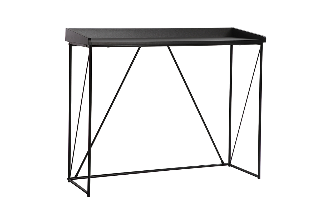 Console design grigio e nero L100 cm WALT