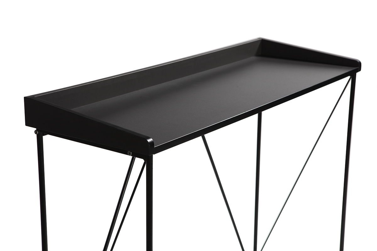 Console design grigio e nero L100 cm WALT