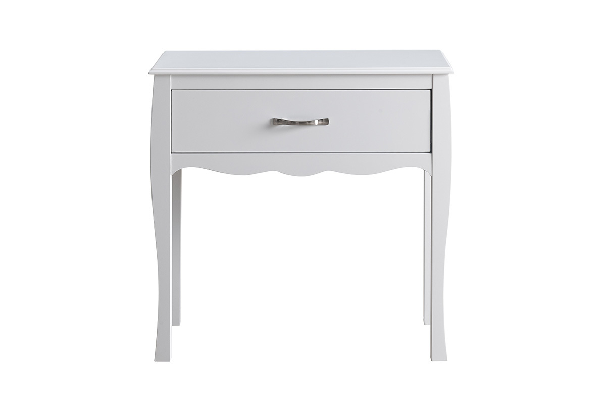 Console design laccata Bianco 1 cassetto MARGOT