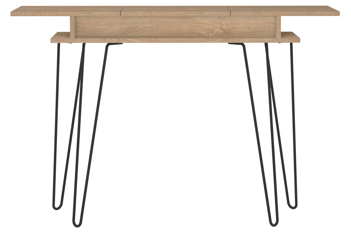 Console design legno e metallo nero LUMY