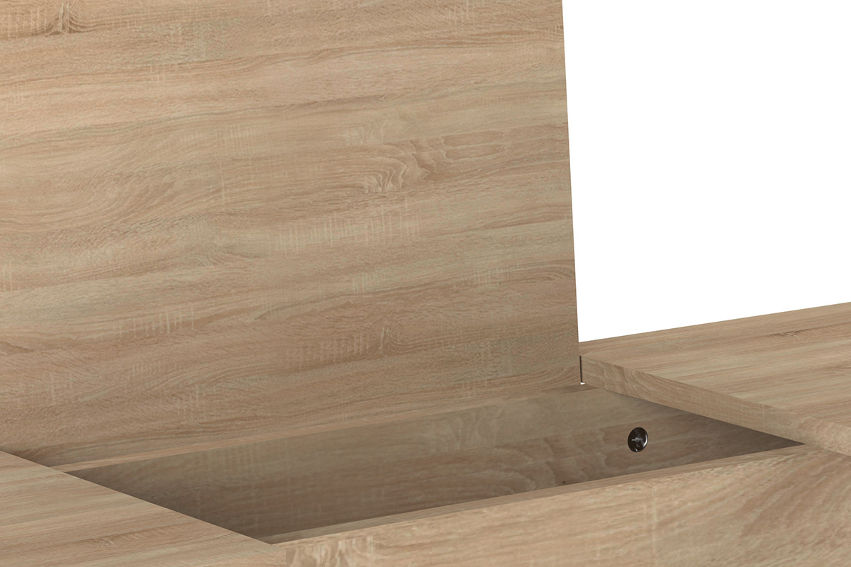 Console design legno e metallo nero LUMY