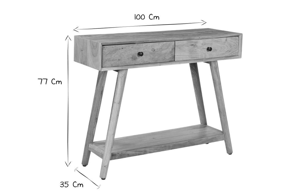 Console in acacia L100 cm MEEKO