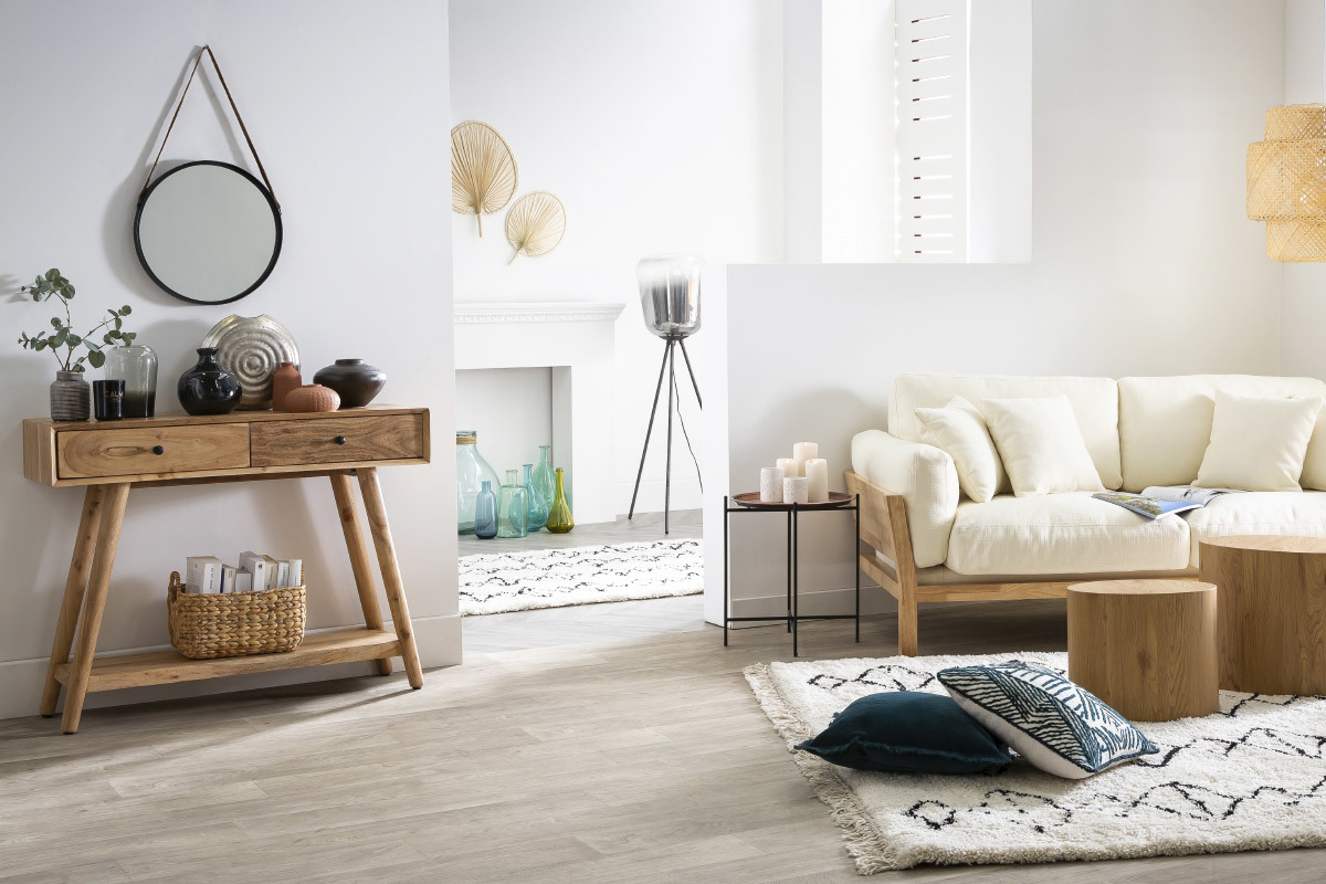 Console in acacia L100 cm MEEKO