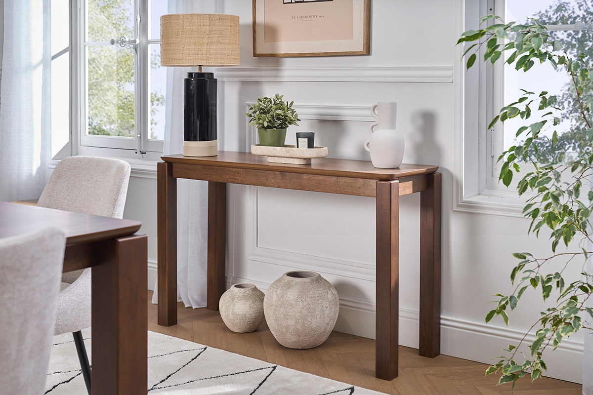 Console in legno scuro noce L120 cm RAYA