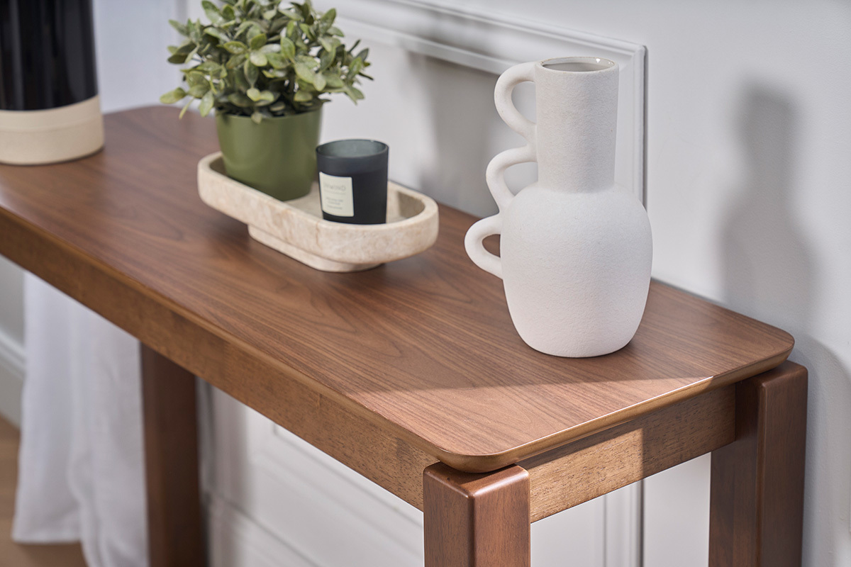 Console in legno scuro noce L120 cm RAYA