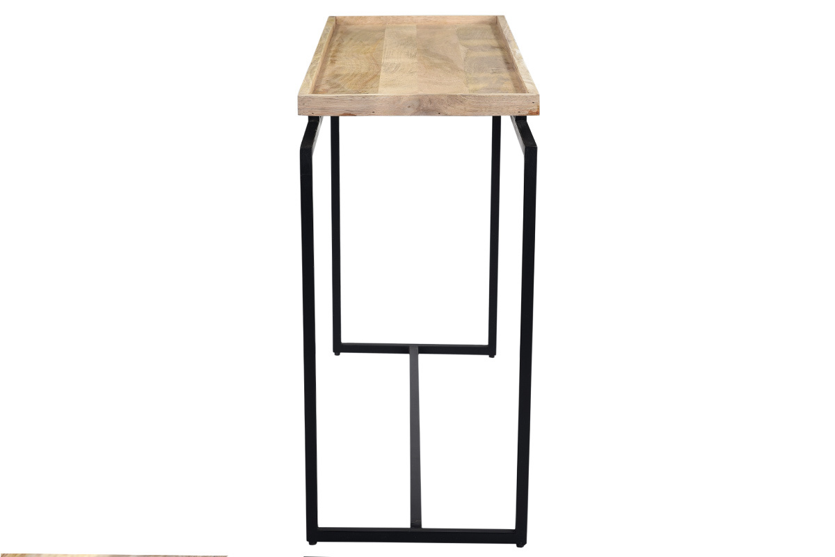 Console in mango e metallo nero L110 cm FRAME