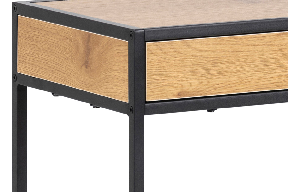 Console industriale 2 cassetti in metallo e legno L100 cm TRESCA