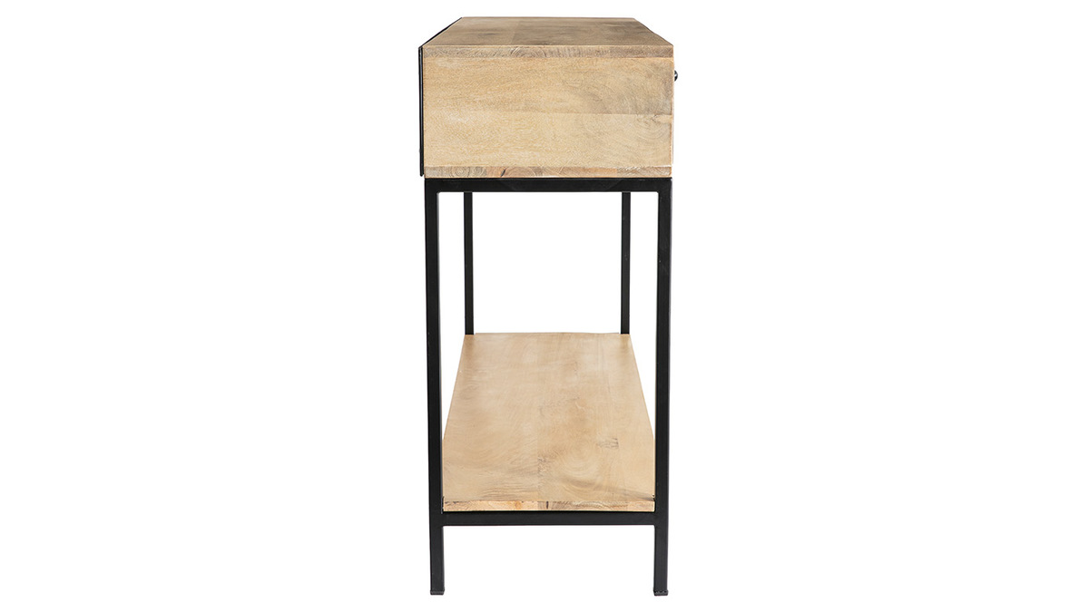 Console industriale in mango e metallo nero L110 cm RACK