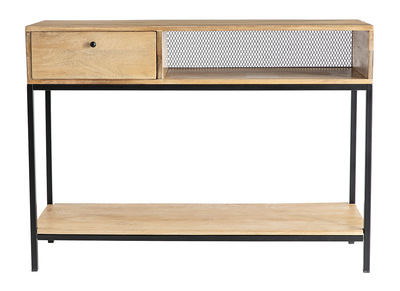 Console industriale in mango e metallo nero L110 cm RACK