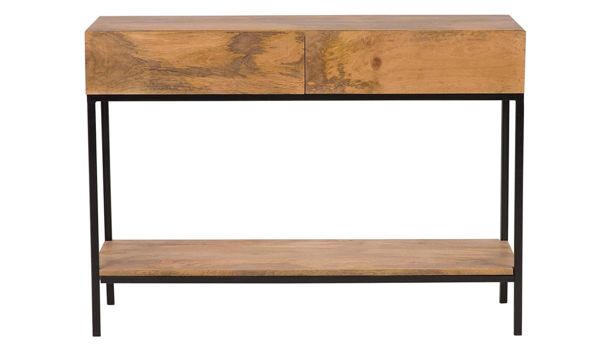 Console industriale legno di mango e metallo L110 cm YPSTER