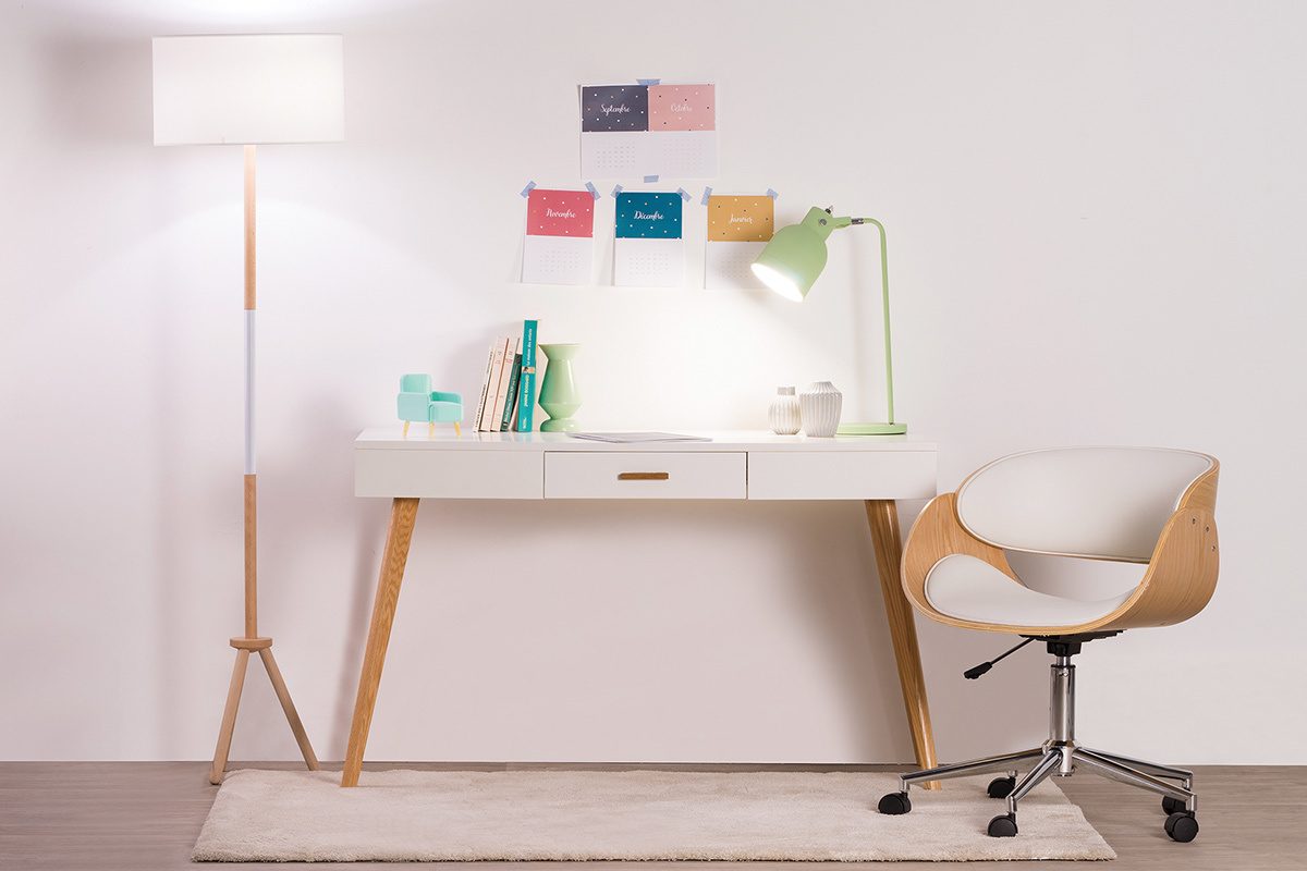 Console quercia e bianco L120 cm GILDA