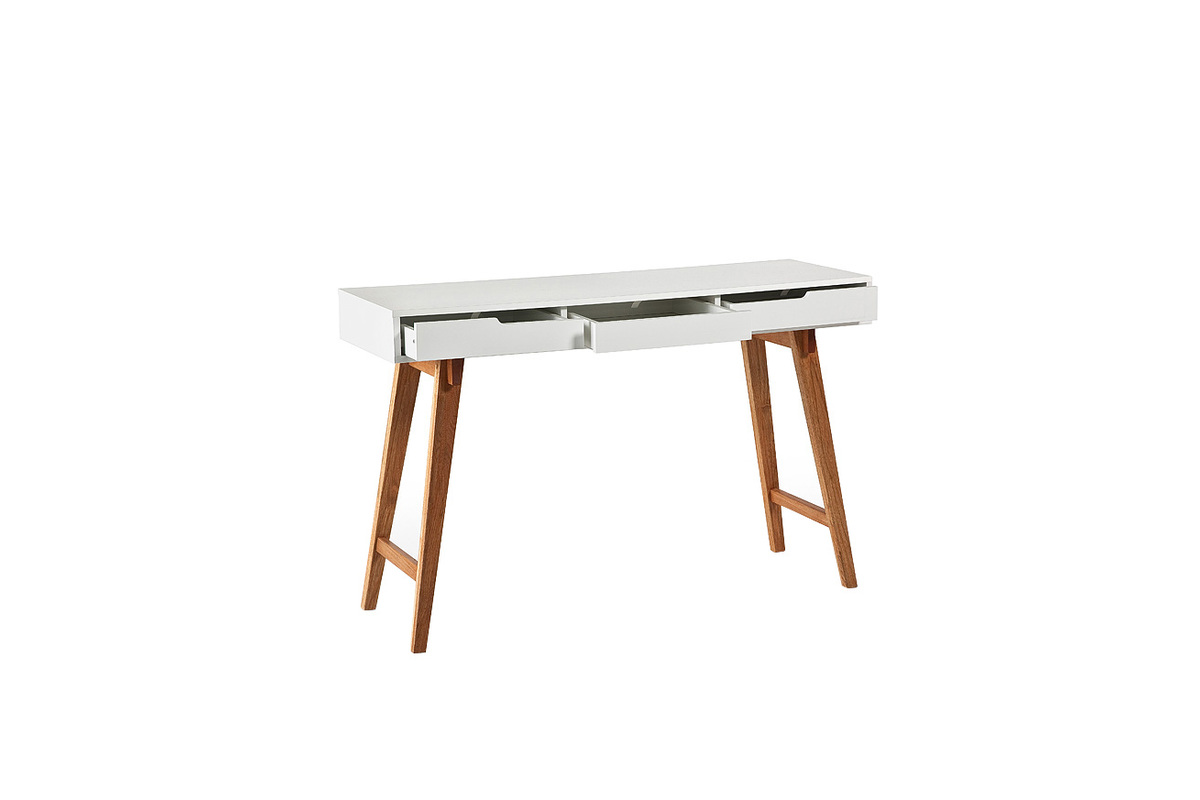 Console scandinava legno e bianco ESKA