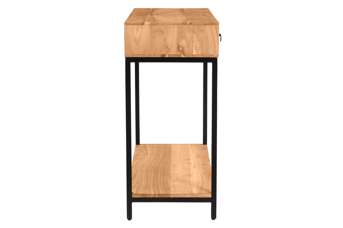 Consolle 2 cassetti in acacia e metallo L80 cm AXELLE