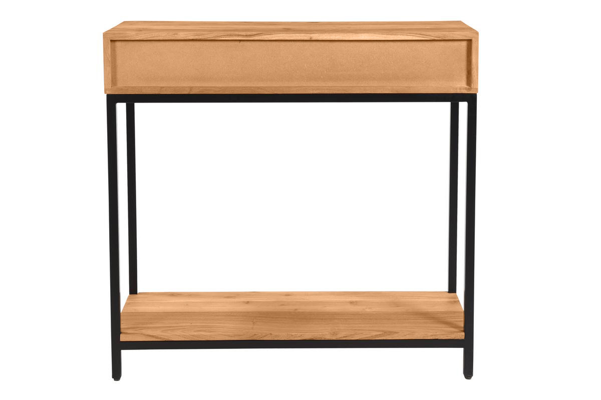 Consolle 2 cassetti in acacia e metallo L80 cm AXELLE