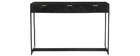 Consolle design con cassetti nero e oro L115 cm AVIDAN