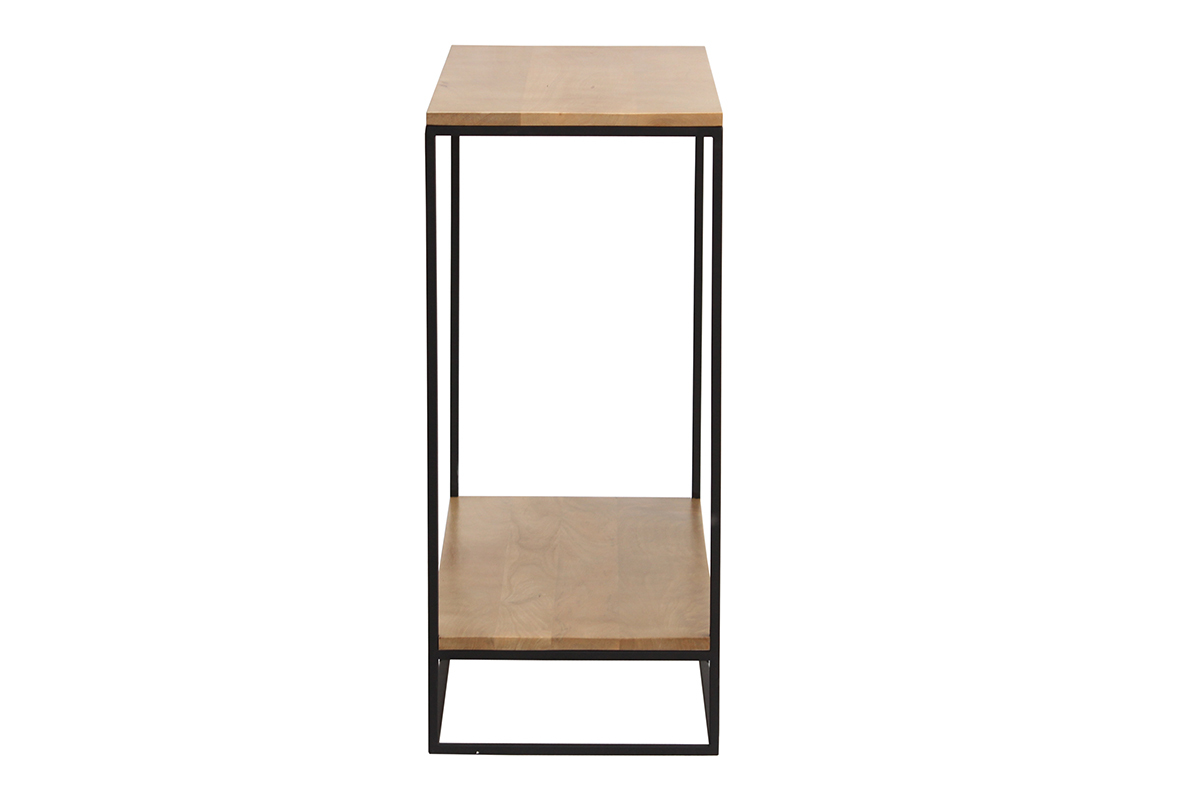 Consolle legno massello di mango e metallo nero L90 cm IGGY