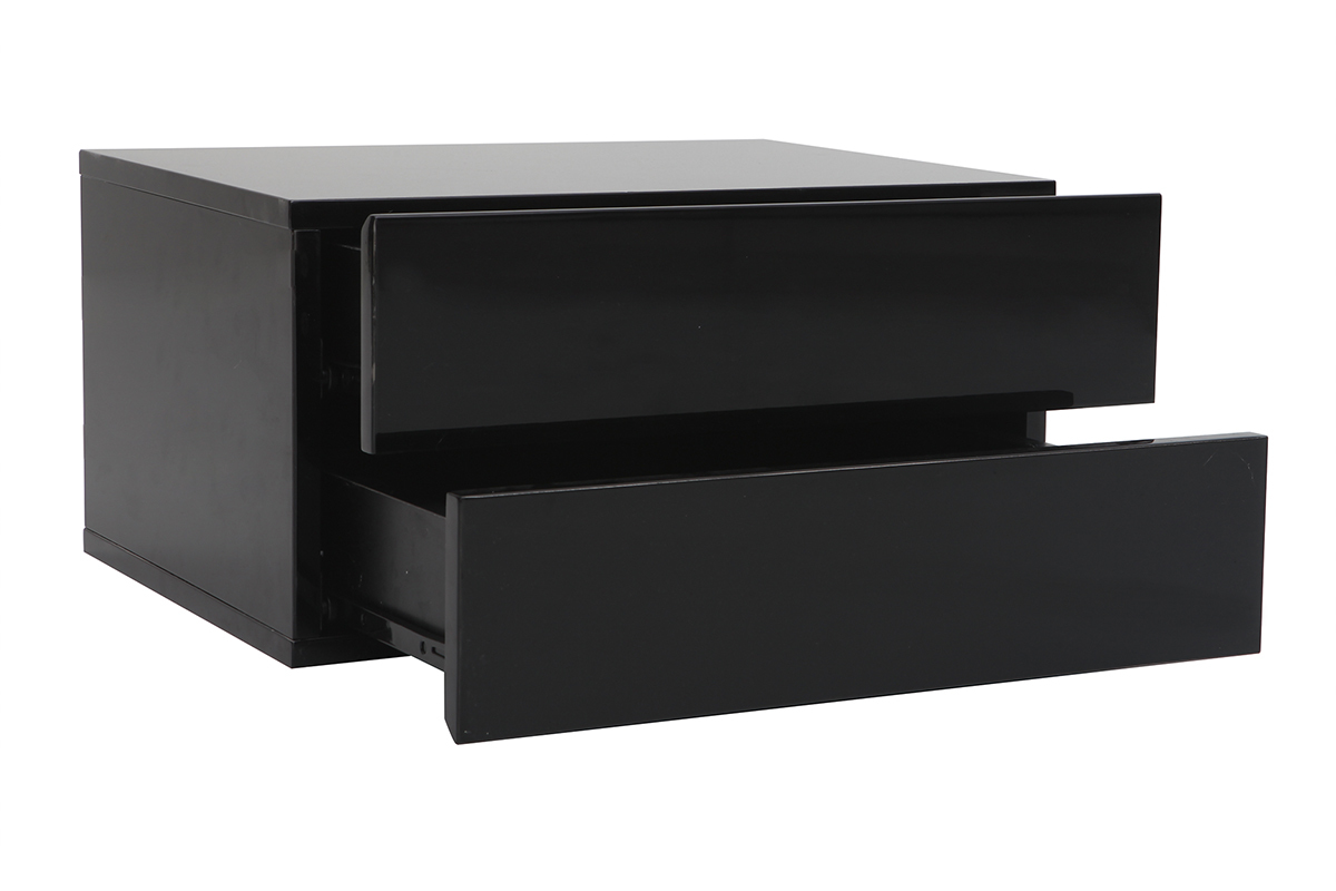 Contenitore design nero 2 cassetti MAX