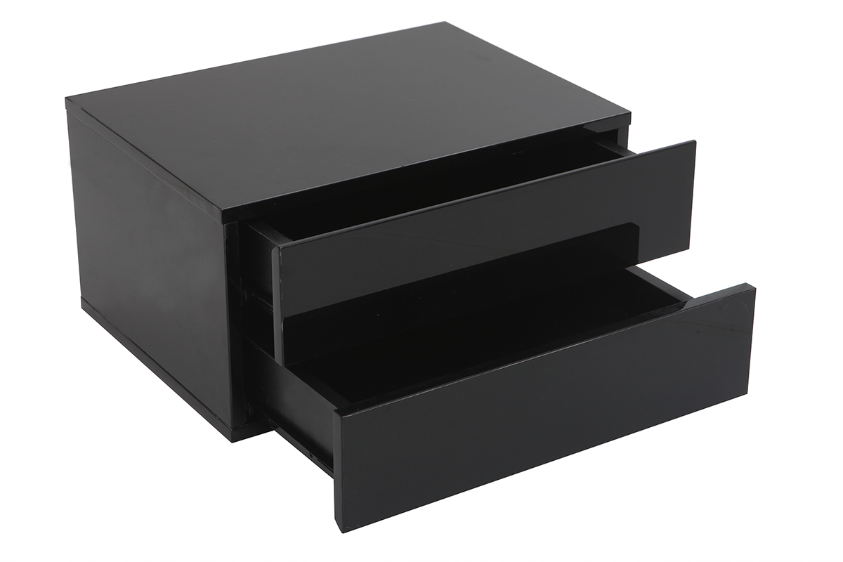 Contenitore design nero 2 cassetti MAX