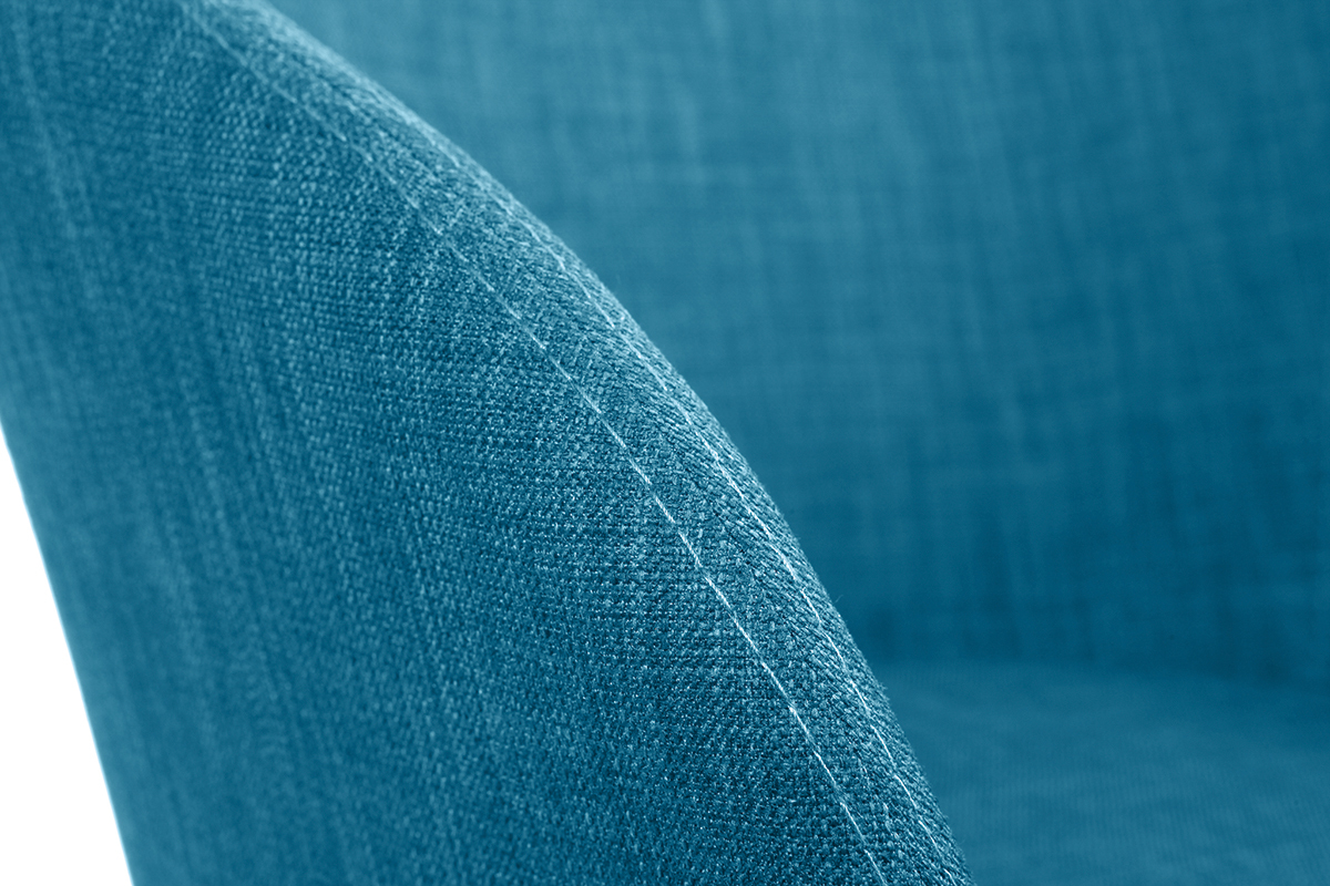 Coppia di 2 sedie design poliestere blu petrolio DALIA