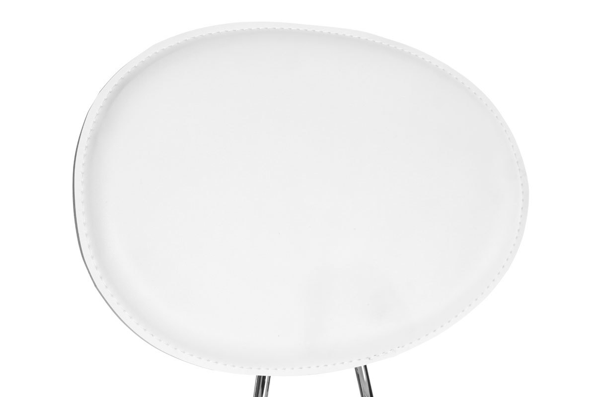 Coppia di 2 sgabelli da bar / cucina design color bianco OVALY
