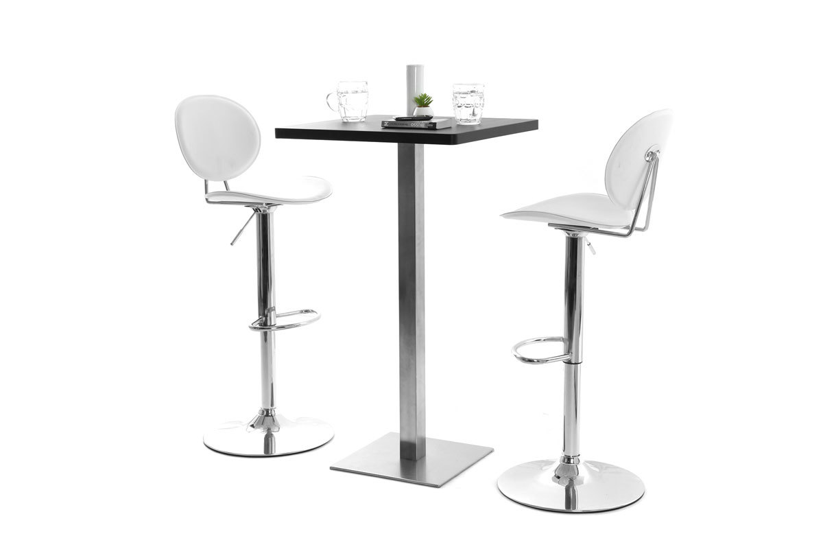 Coppia di 2 sgabelli da bar / cucina design color bianco OVALY
