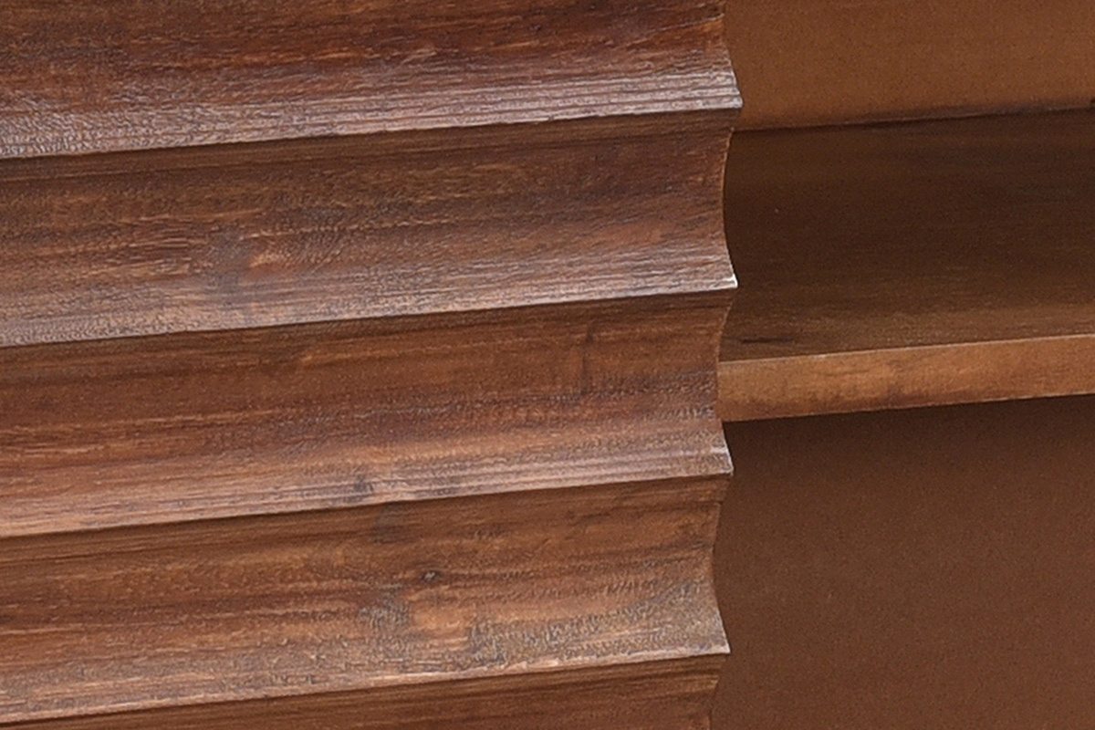 Credenza 2 ante in legno massello di mango e metallo ONDA