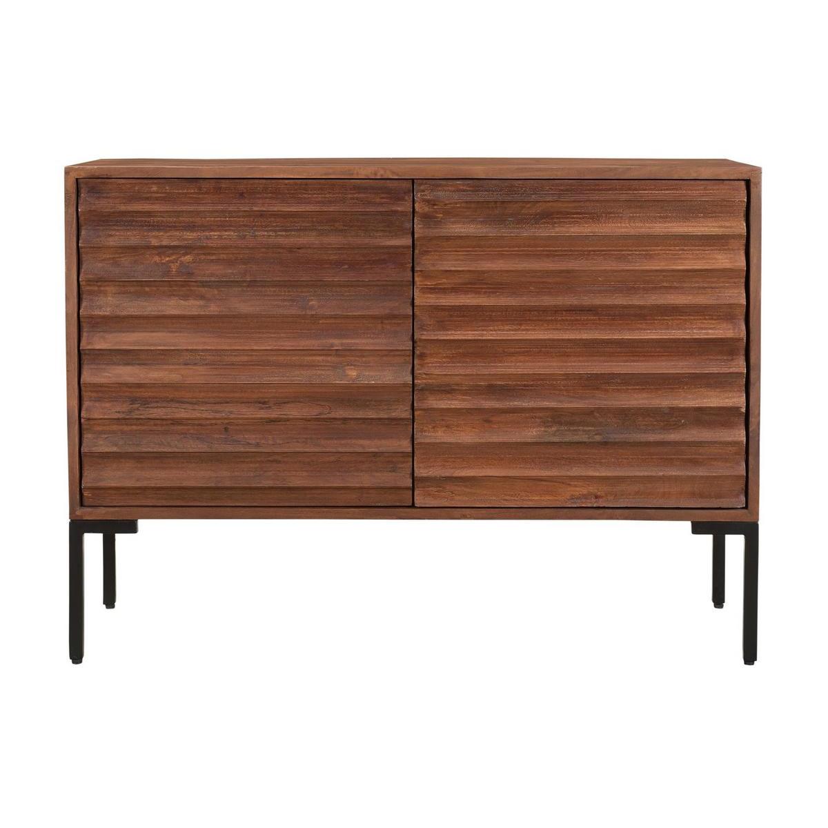 Credenza 2 ante in legno massello di mango e metallo ONDA