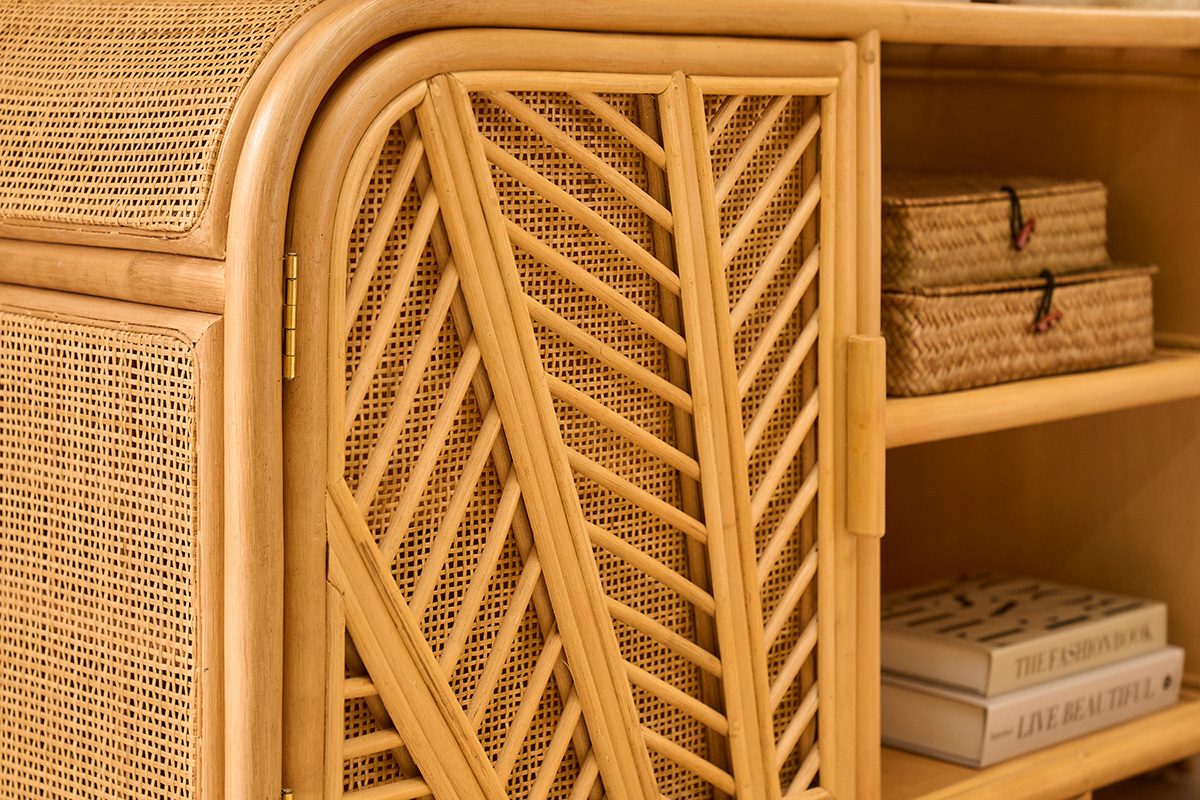 Credenza 2 ante in rattan GALON