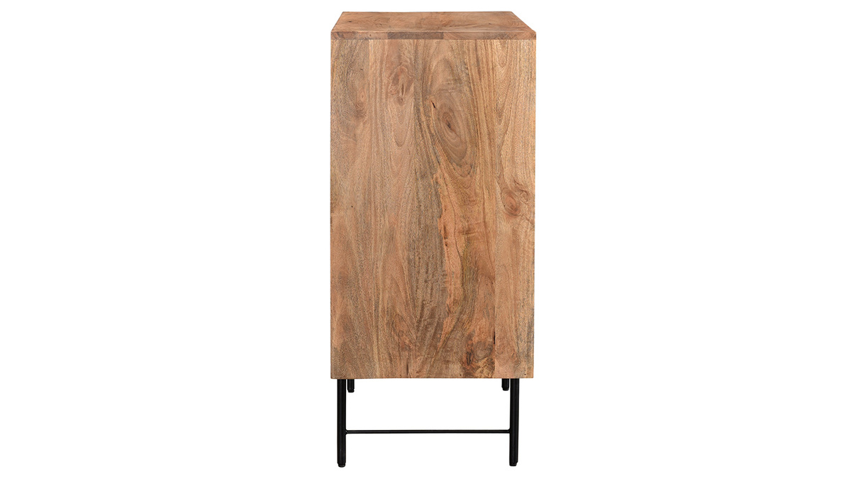 Credenza alta in legno massello di mango con ante rialzate L70 cm AGRA