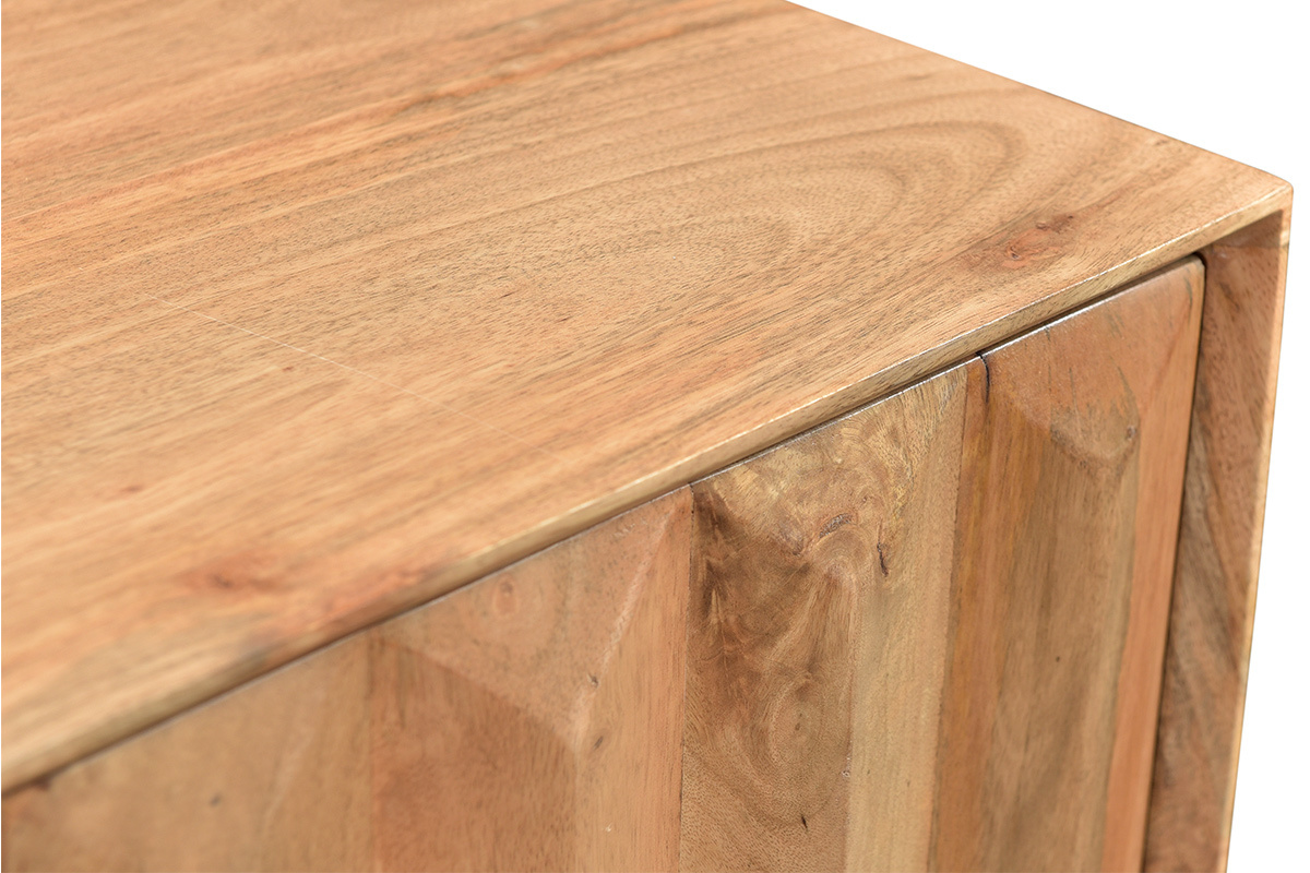 Credenza alta in legno massello di mango con ante rialzate L70 cm AGRA