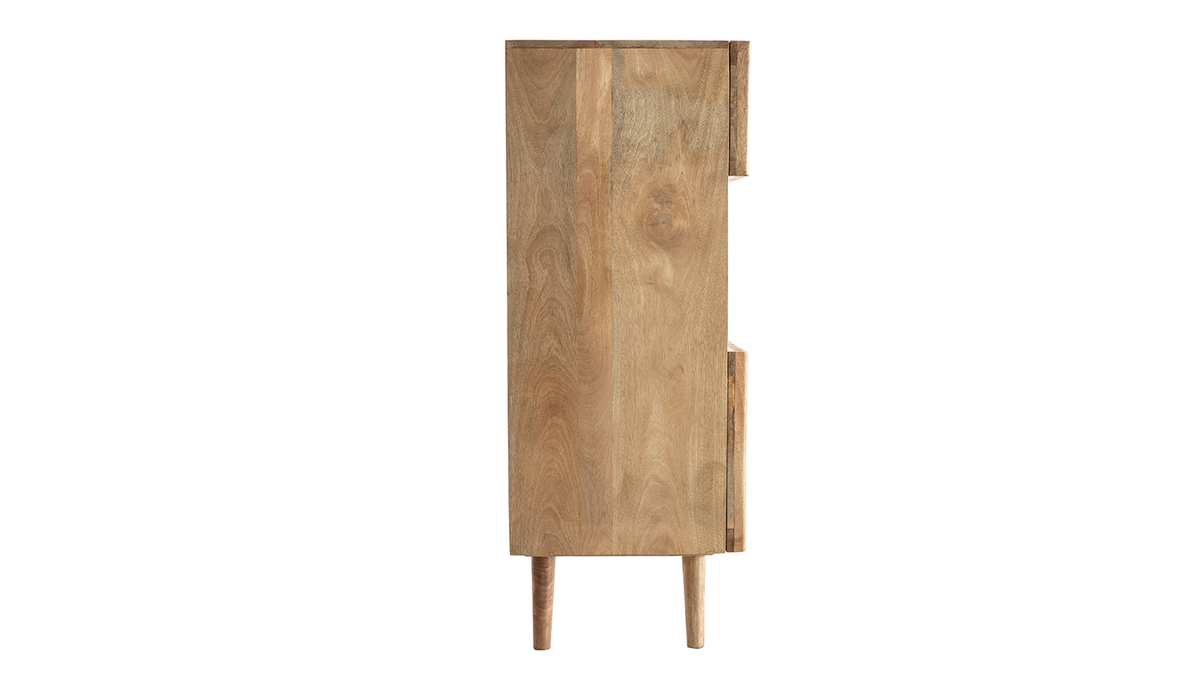 Credenza alta in mango con porte scorrevoli ALBA