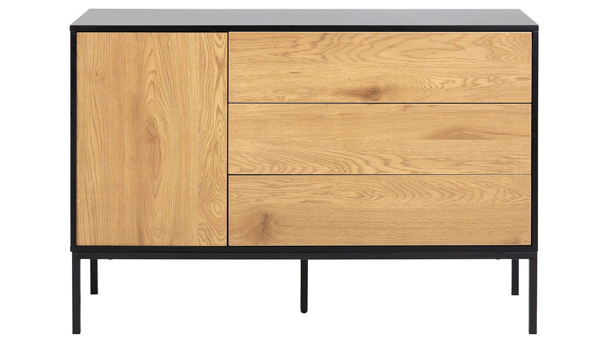 Credenza bassa industriale metallo e legno TRESCA - Miliboo