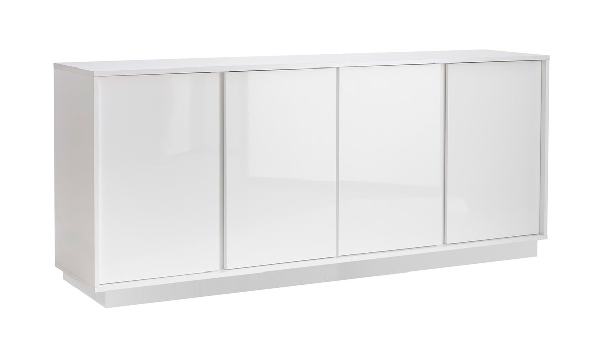 Credenza di design laccata bianca lucida L180 cm COMO