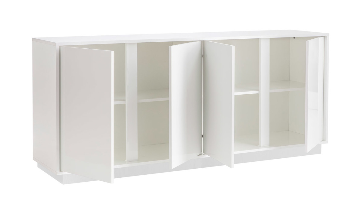 Credenza di design laccata bianca lucida L180 cm COMO