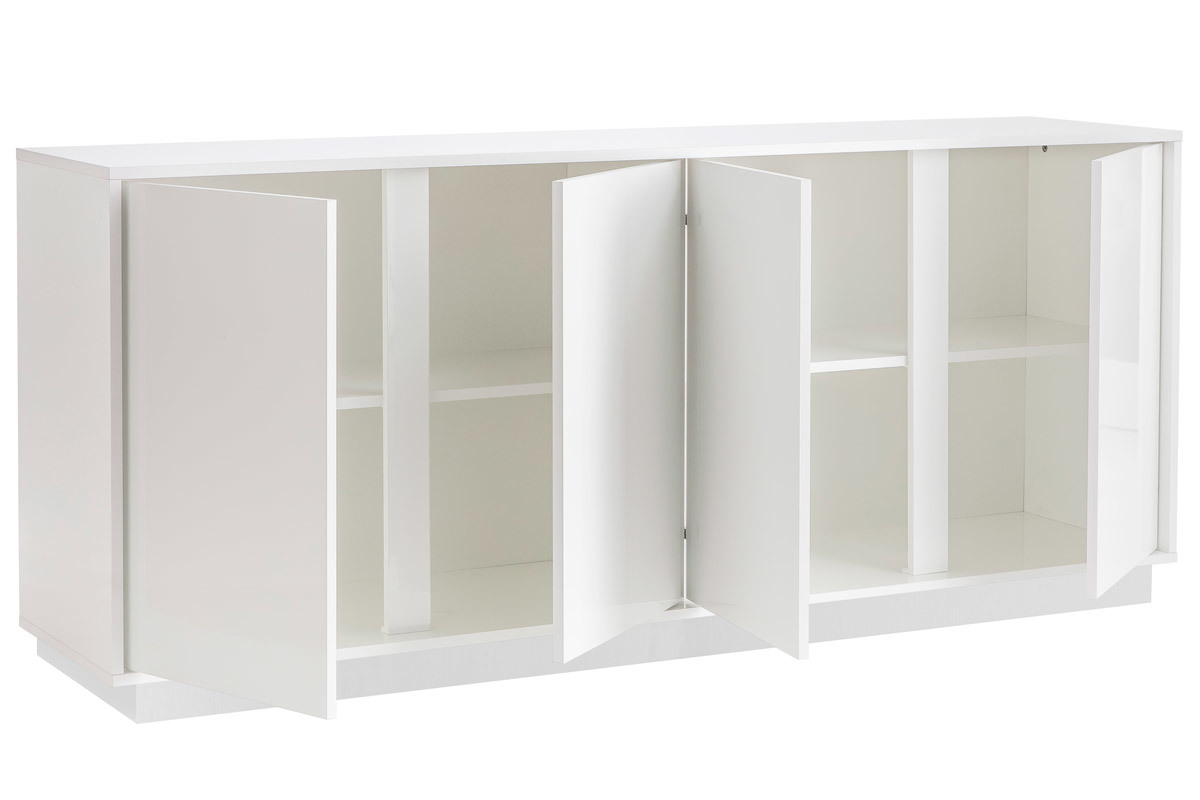 Credenza di design laccata bianca lucida L180 cm COMO