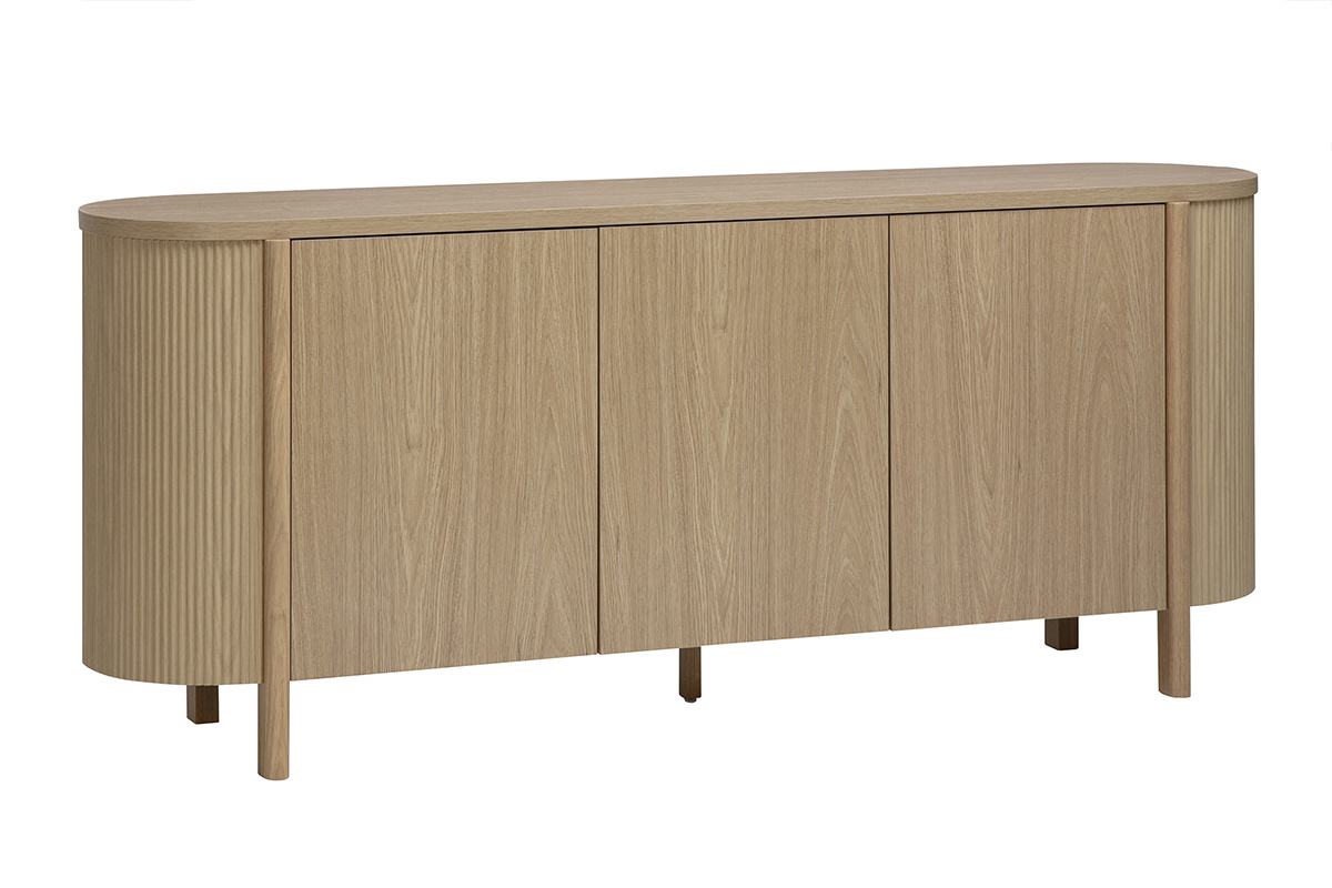 Credenza finitura legno chiaro rovere 3 ante L180 cm PAOLINE