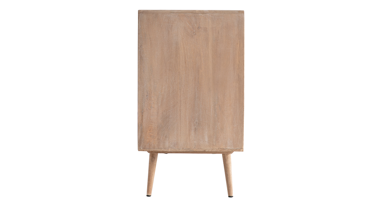 Credenza in legno di mango con intreccio in rattan ACANGE