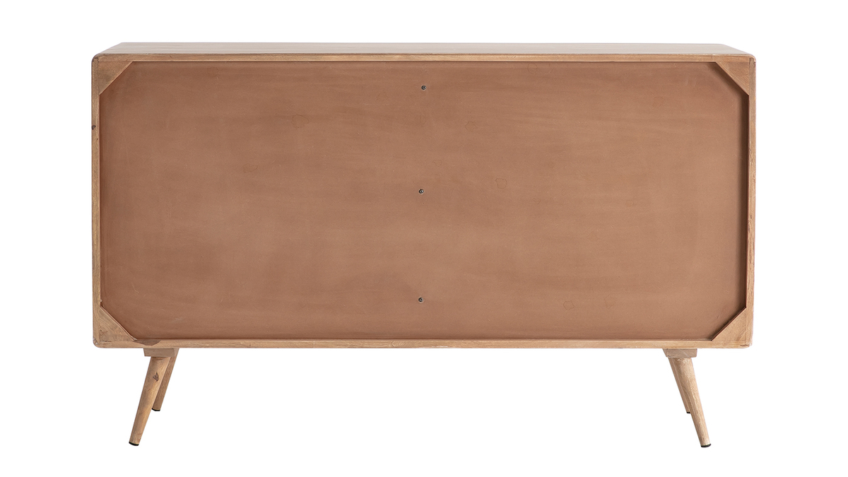 Credenza in legno di mango con intreccio in rattan ACANGE