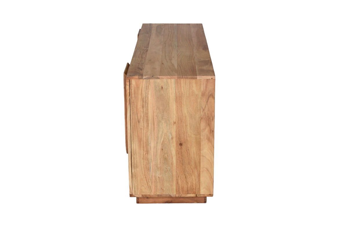 Credenza in legno massello con incisioni 3 ante L160 cm ARK