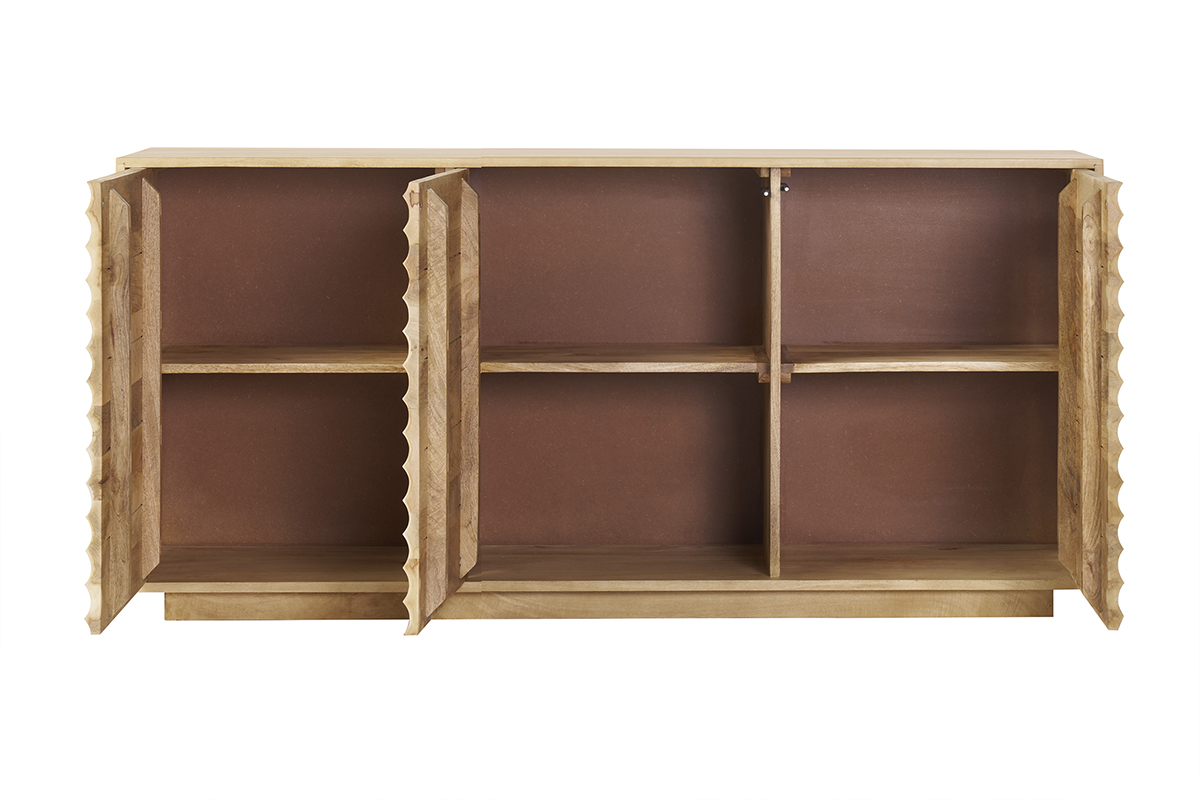 Credenza in legno massello di manghime 3 ante L160 cm MATCHA