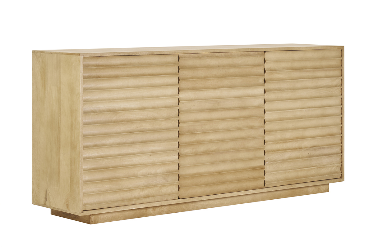 Credenza in legno massello di manghime 3 ante L160 cm MATCHA