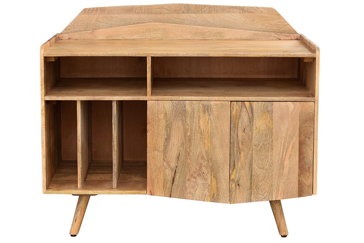 Credenza in legno massello di mango porta vinili MATAHARI