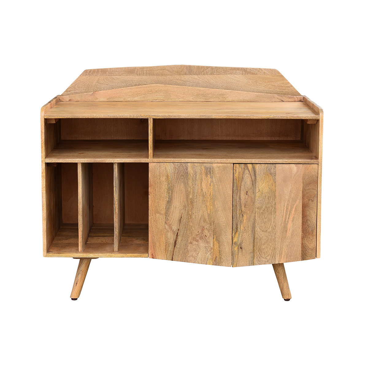 Credenza in legno massello di mango porta vinili MATAHARI